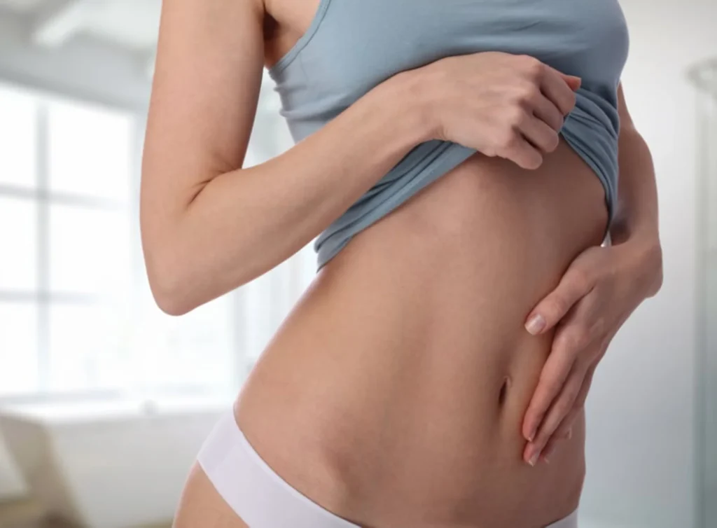 Tummy liposuction body contouring procedure Dubai