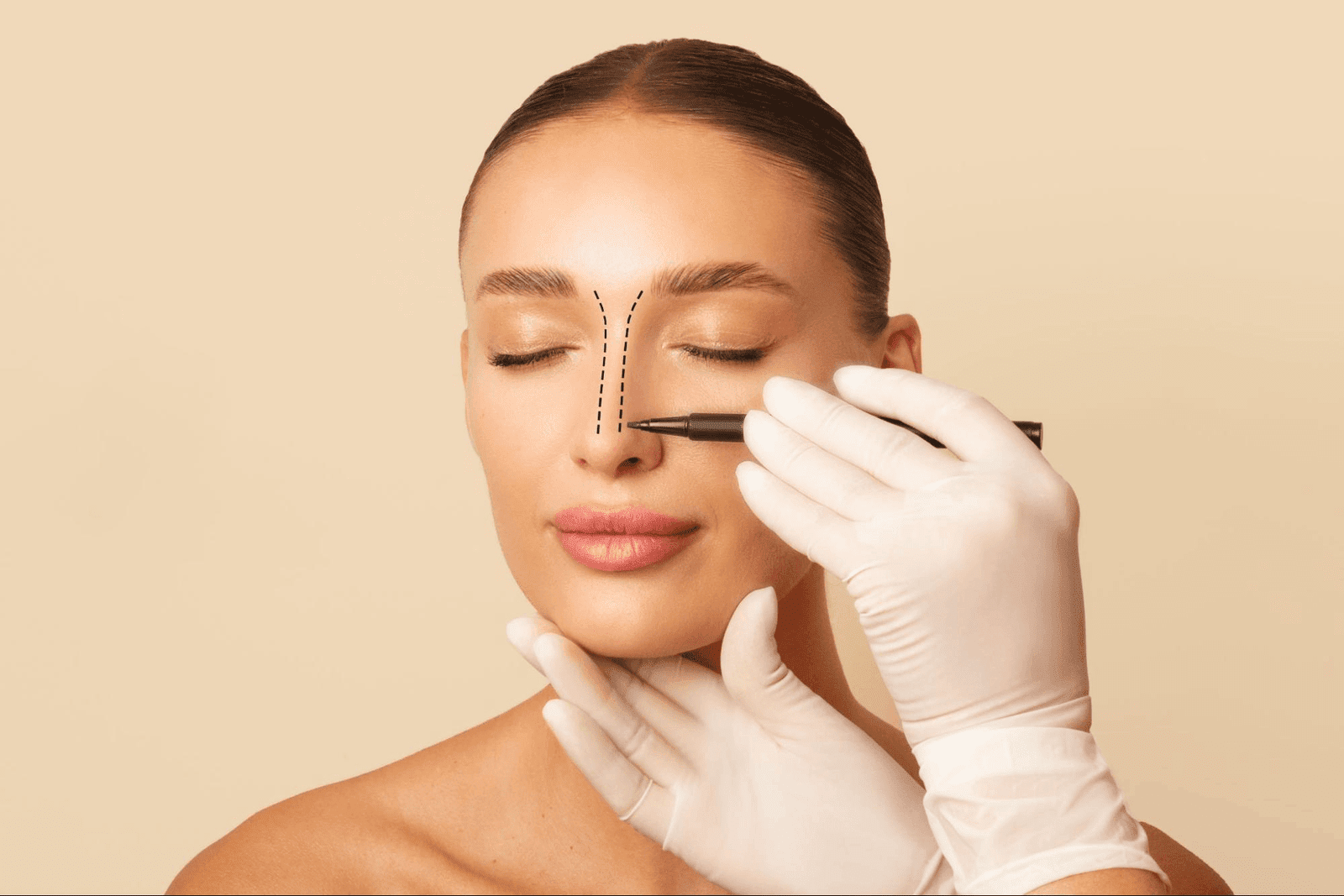 Rhinoplasty before and after nose reshaping results Dubai